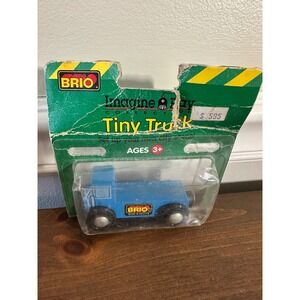 Vintage Brio Tiny Truck Imagine Play Collection Blue Wooden Toy Made in Sweden